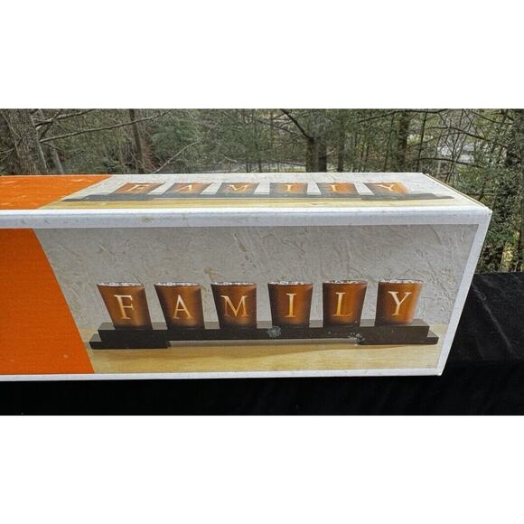 New! 6 Tealight Fall Halloween Family Candle Holder Centerpiece Sandra Lee NIB - Picture 3 of 9